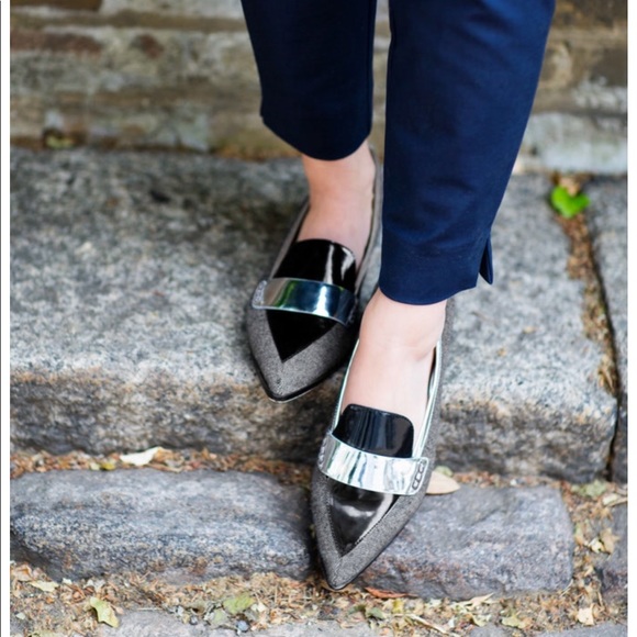 Boden Shoes - Boden Pointed Toe Loafers Size 10/41 Black Gray